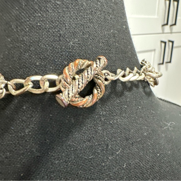 Layered Silver And Faux Pearl Necklace/ Choker Stunning 18” - Picture 4 of 8